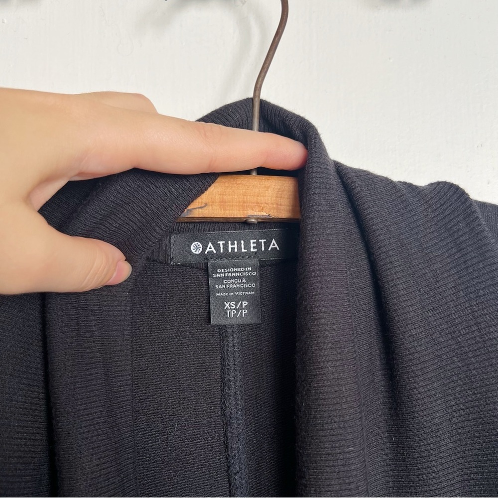 Athleta • Pranayama Long Wrap in Nirvana Knit jacket cardigan sweater black - Picture 6 of 14